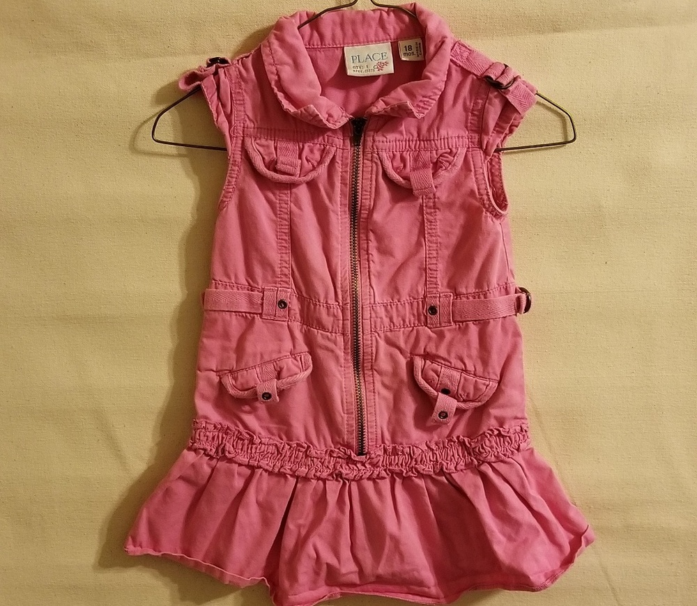 ⚪Girls 18 months pink cargo dress